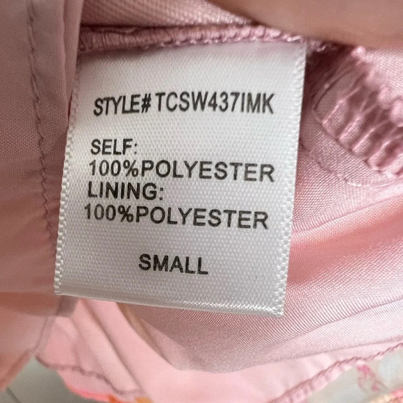 Louna Orange Floral Puff Sleeve Smocked Top - Size Small - Picture 6 of 8